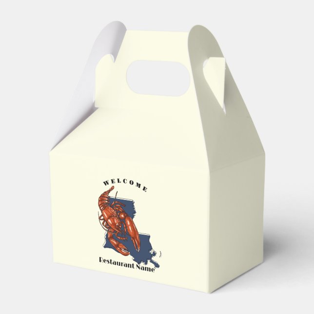 Caixinha De Lembrancinhas Nome personalizado de Louisiana Red Crayfish (Frente)