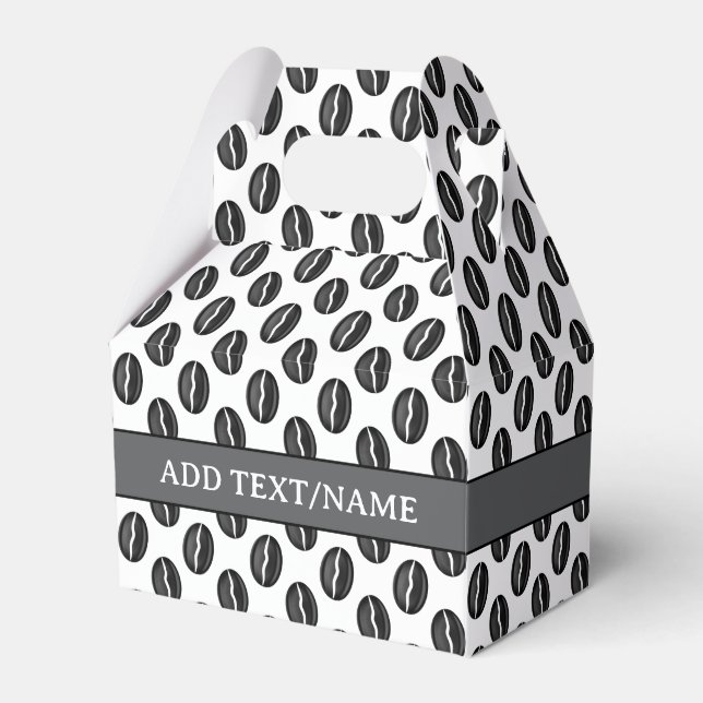 Caixinha De Lembrancinhas Nome Personalizado do Beans do Café (Frente)