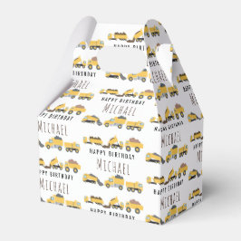 Caixinha De Lembrancinhas Nome Personalizado Dos Caminhões De Construção Dos