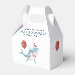 Caixinha De Lembrancinhas Nosso primeiro aniversario De Tubarão Bebê Sob O M