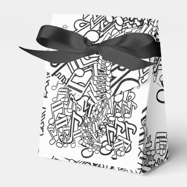 CAIXINHA DE LEMBRANCINHAS NOTAS MUSICAIS (Frente)