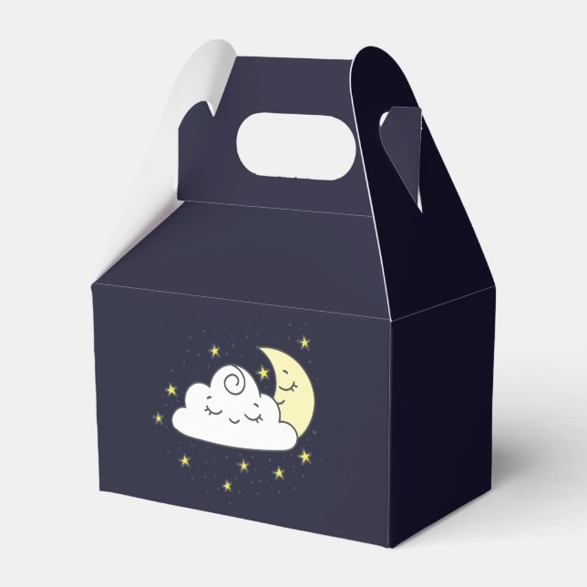 Caixinha De Lembrancinhas Nuvem e Lua (Frente)