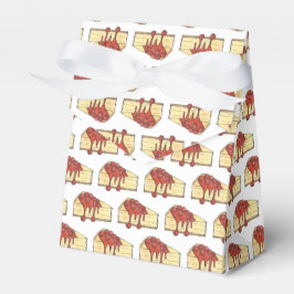 Caixinha De Lembrancinhas NYC Cherry Cheesecake Slice Dessert Baking Comida