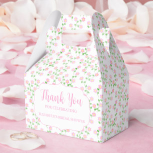Caixinha De Lembrancinhas O Amor Está em Flor Rosa Floral Chuveiro de Noiva