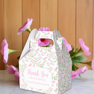 Caixinha De Lembrancinhas O Amor Está em Flor Rosa Floral Chuveiro de Noiva