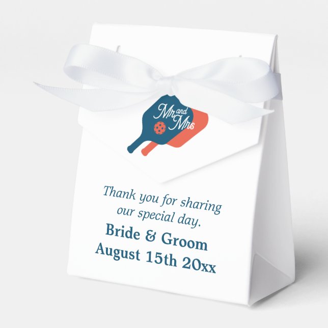 Caixinha De Lembrancinhas O casamento perfeito do tema picleball (Frente)