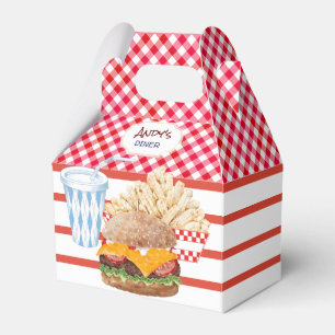 Caixinha De Lembrancinhas O Hamburger frita o comensal do guingão do