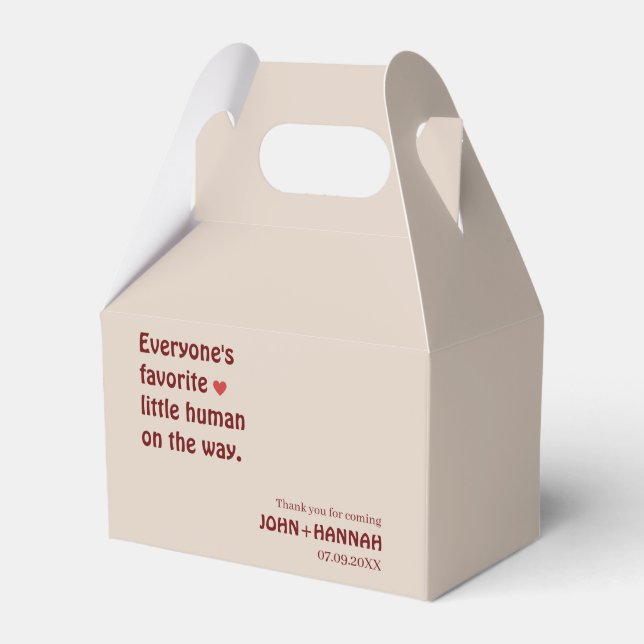 Caixinha De Lembrancinhas O pequeno humano favorito de todos no chá de frald (Frente)