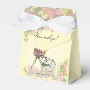 Caixinha De Lembrancinhas O primavera do vintage floresce a bicicleta