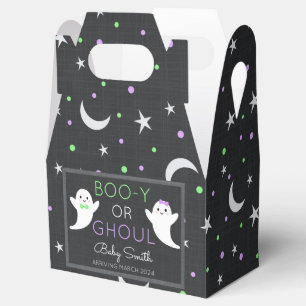 Caixinha De Lembrancinhas O sexo de Halloween revela Boo-y ou Ghoul
