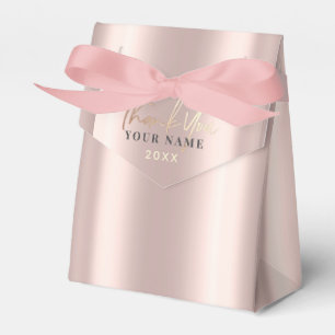Caixinha De Lembrancinhas Obrigado 16ª Bridal Rosa, Chic Rosa Dourada