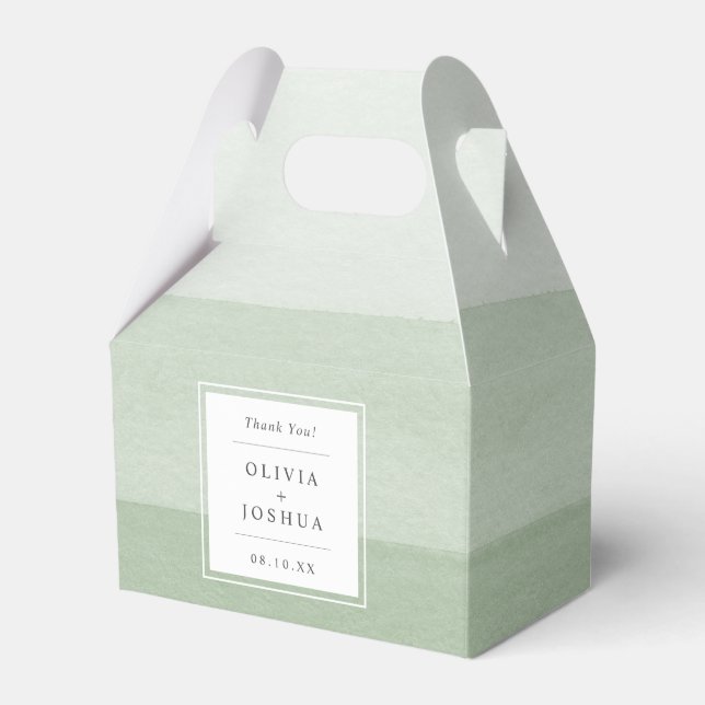 Caixinha De Lembrancinhas Obrigado Casamento Verde (Frente)