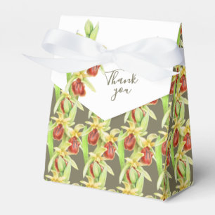 Caixinha De Lembrancinhas obrigado de cor d'água de orquídea de aranha pri
