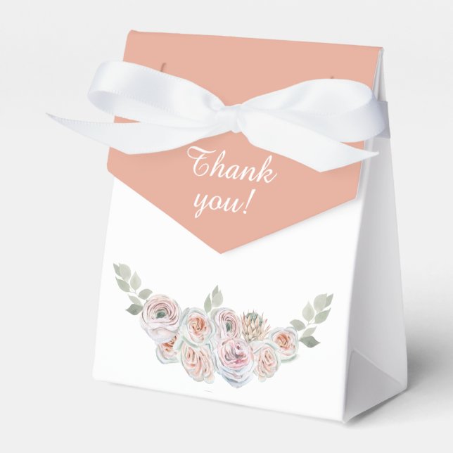 Caixinha De Lembrancinhas Obrigado Floral Favor Box (Frente)