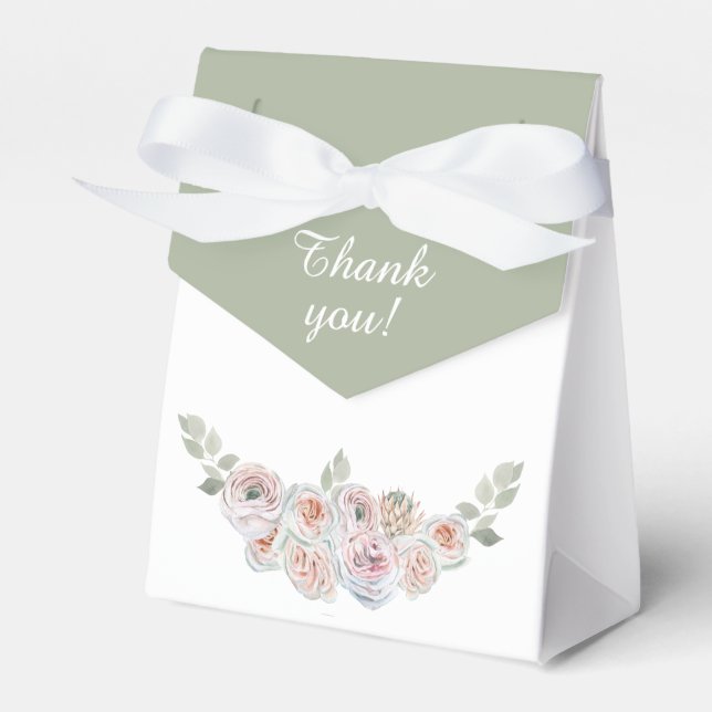 Caixinha De Lembrancinhas Obrigado Floral Favor Box (Frente)