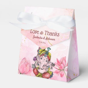 Caixinha De Lembrancinhas Obrigado Indígena Rosa Ganesha lotus você favorece