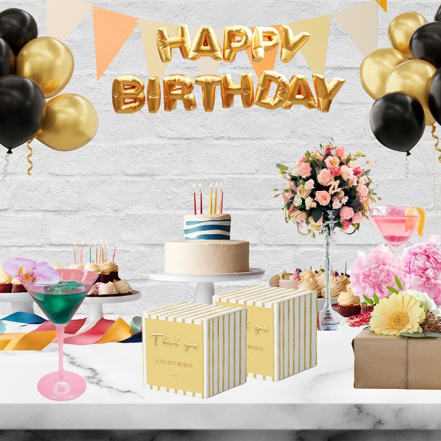 Caixinha De Lembrancinhas Obrigado, ouro e stripes 50. º aniversário (Criador carregado)