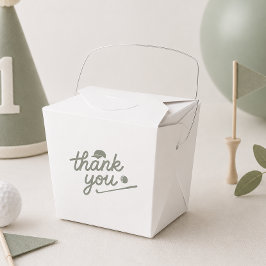 Caixinha De Lembrancinhas Obrigado pelo 1º Aniversário Golf Sage Green