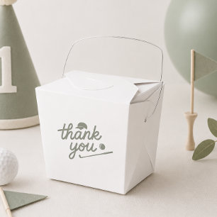 Caixinha De Lembrancinhas Obrigado pelo 1º Aniversário Golf Sage Green
