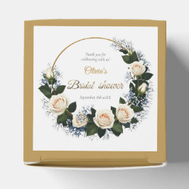 Caixinha De Lembrancinhas Obrigado Rosas Brancas e Respiração do Bebê Azul