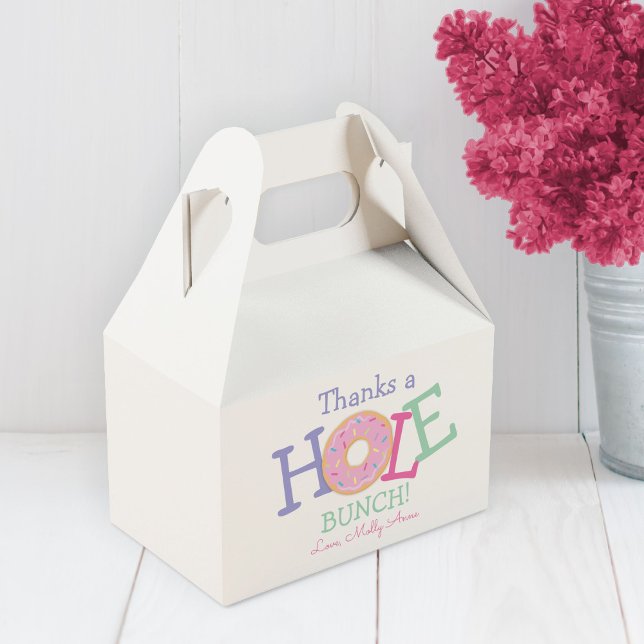 Caixinha De Lembrancinhas Obrigados de uma Festa de aniversário de Rosquinha (Criador carregado)