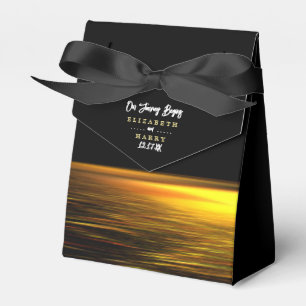 Caixinha De Lembrancinhas Oceano ouro, Casamento Elegante de Praia