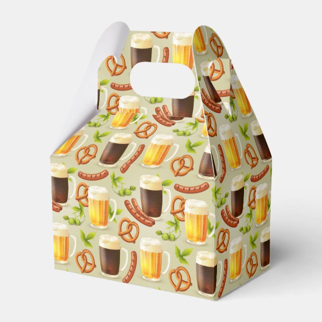 Caixinha De Lembrancinhas Octoberfest Beer and Sausage Favor Box (Frente)