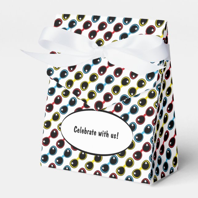 Caixinha De Lembrancinhas Óculos de sol retrorreflectores primários (Frente)