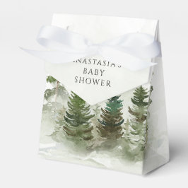 Caixinha De Lembrancinhas Oh Baby Woodland Watercolor Chá de fraldas Russo