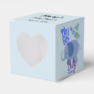Caixinha De Lembrancinhas Oh! Oh bebê! Chá de fraldas azul do elefante