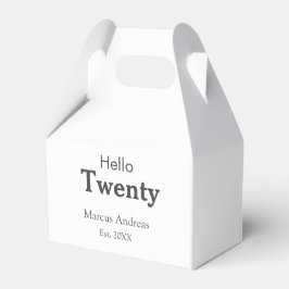 Caixinha De Lembrancinhas Olá, junte nome de vinte anos. Adicionar minim de