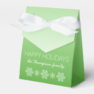 Caixinha De Lembrancinhas Ombre Verde de Feriados Felizes Personalizado