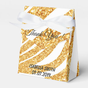 Caixinha De Lembrancinhas Onda Mar Coleção Popular Boho Brilho Dourado