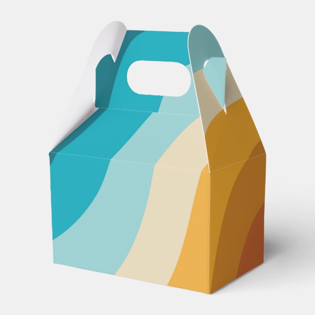 Caixinha De Lembrancinhas Ondas Abstrato do Arco-Íris Coloridas (Frente)