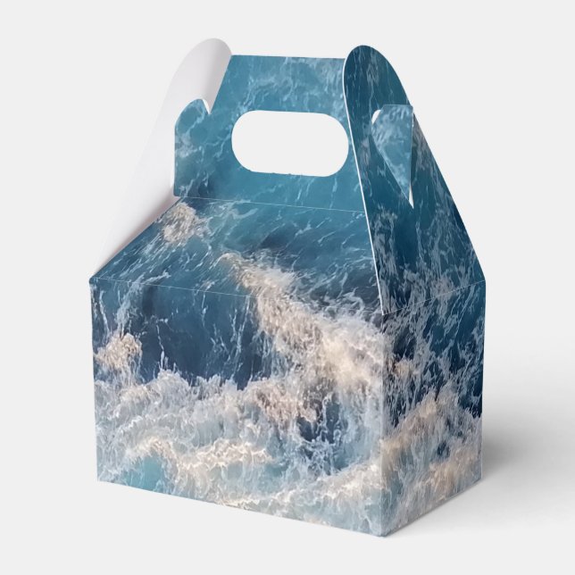 Caixinha De Lembrancinhas Ondas azuis do oceano (Frente)