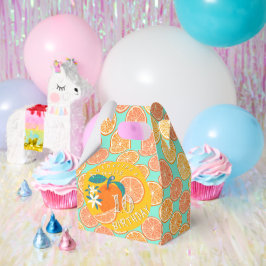 Caixinha De Lembrancinhas Orange Fruthday Blue