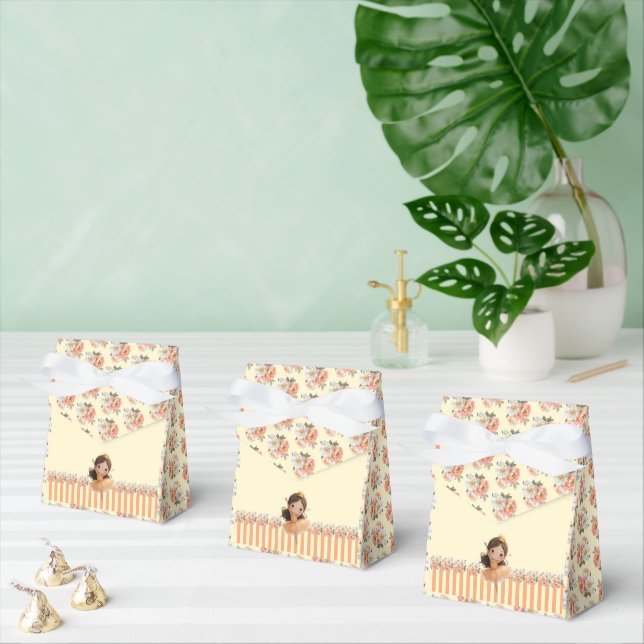 Caixinha De Lembrancinhas Orange Little Princess Ball Favor Box (Múltiplo)