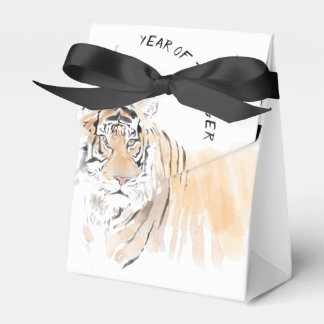 Caixinha De Lembrancinhas Original Tigre Aquarelas Ideograma Chinês Tent F