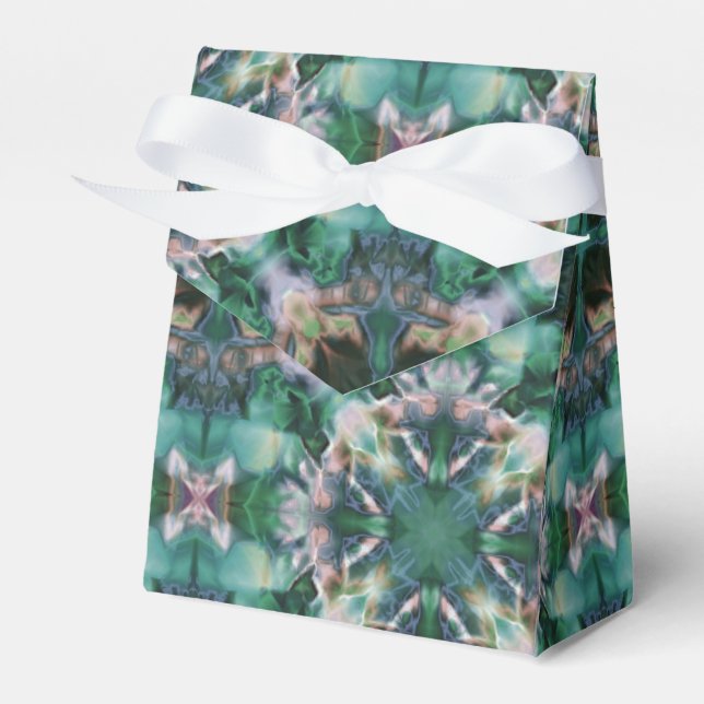 Caixinha De Lembrancinhas ornamento de turquesa verde (Frente)