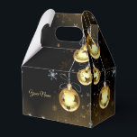 Caixinha De Lembrancinhas Ornamentos de Ouro de Natal Brilhantes Estrelas Ne<br><div class="desc">Os Ornamentos De Ouro De Natal Brilhantes Estavam Em Caixas Pretas De Favor. Único,  bonito,  na moda design. Fácil de ser personalizado. O estilo,  o tamanho e as cores da fonte podem ser alterados. Itens correspondentes disponíveis.</div>