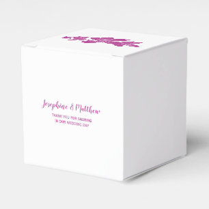 Caixinha De Lembrancinhas Orquídea magenta elegante casamento personalizado