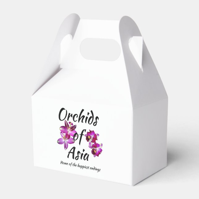 Caixinha De Lembrancinhas Orquídeas da Ásia (Frente)