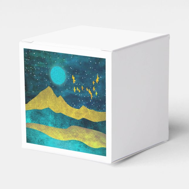 Caixinha De Lembrancinhas Ouro (Frente)