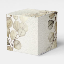 Caixinha De Lembrancinhas Ouro de Aquarelas do Partido Eucalyptus Foliage Sh