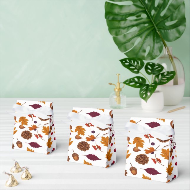 Caixinha De Lembrancinhas Outono de Esquilo e Abóbora (Múltiplo)