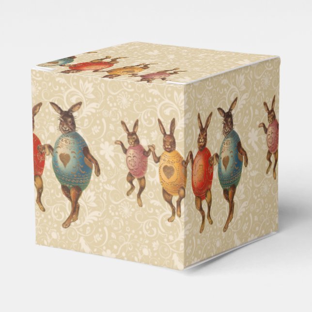 Caixinha De Lembrancinhas Ovos Dançantes De Coelho Da Páscoa (Frente)