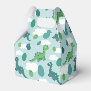Caixinha De Lembrancinhas Ovos de dinossauro brancos, padrão verde azul