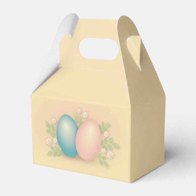 Caixinha De Lembrancinhas Ovos e flores de felz pascoa (Frente)