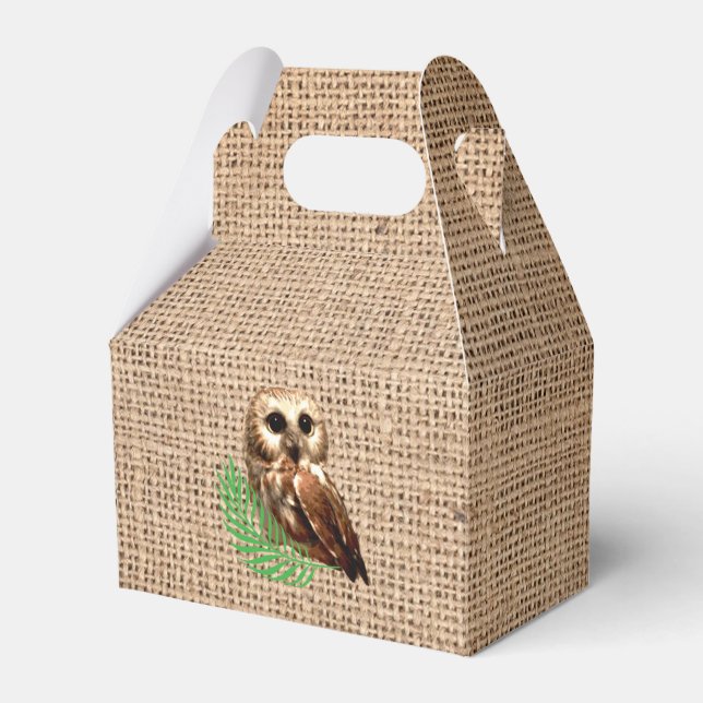Caixinha De Lembrancinhas Owl e Fern (Frente)