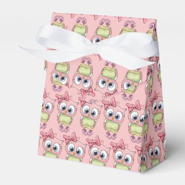 Caixinha De Lembrancinhas Owl Favor Boxes (Frente)